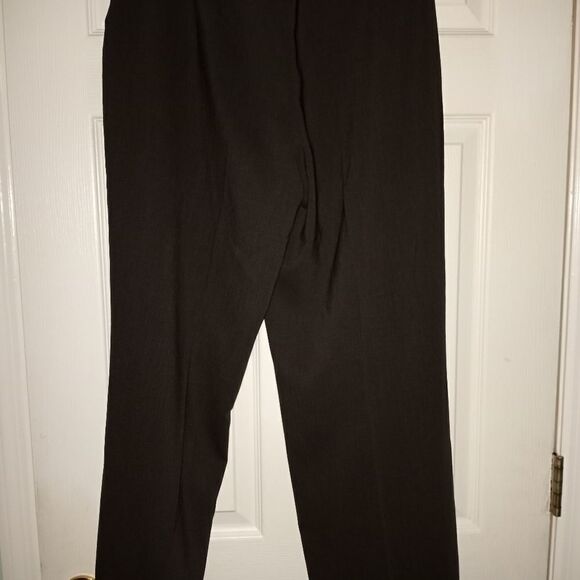 Banana Republic 12 Full Length Black Zipper Pockets Cord Women's Dress Pants - Picture 3 of 10